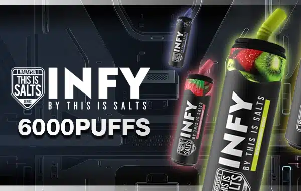 INFY 6000 Puff พอตใช้แล้วทิ้ง สูบได้ 6000 ครั้ง ดีไซน์ทันสมัย พกพาง่าย