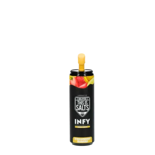 INFY 6000 Puff กลิ่น Strawberry Banana หวานหอมจากกล้วยผสมสตรอว์เบอร์รี่ กลิ่นนุ่มละมุน